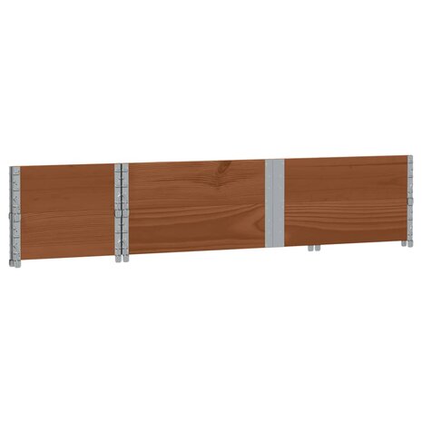 Palletopzetranden 2 st 150x50 cm massief grenenhout bruin 4