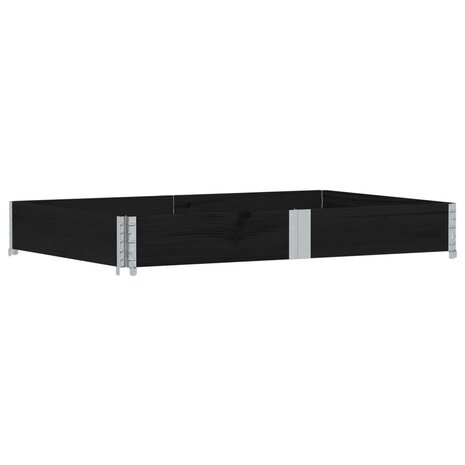 Palletopzetrand 150x100 cm massief grenenhout zwart 2