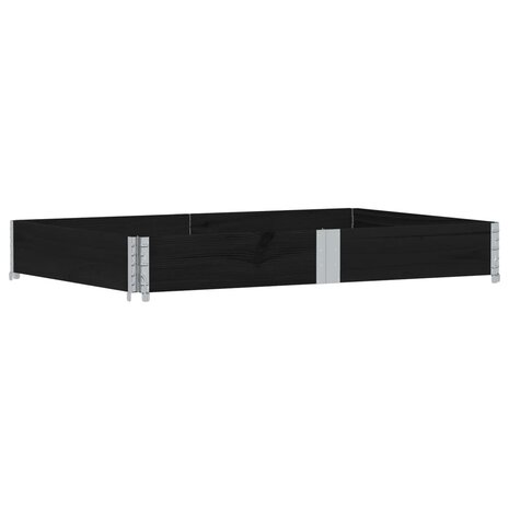 Palletopzetrand 150x100 cm massief grenenhout zwart 4