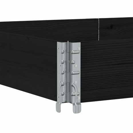 Palletopzetrand 150x100 cm massief grenenhout zwart 5
