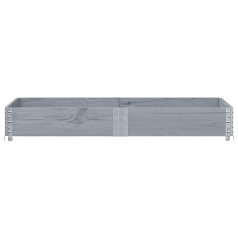 Palletopzetrand 150x100 cm massief grenenhout grijs 3