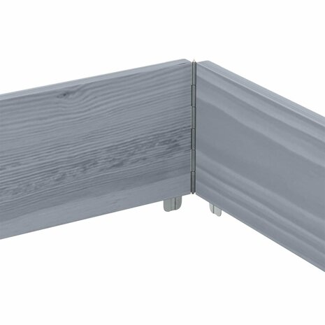 Palletopzetrand 150x100 cm massief grenenhout grijs 6