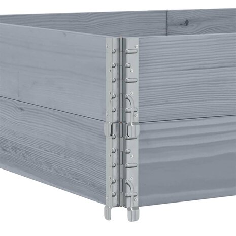 Palletopzetranden 2 st 150x100 cm massief grenenhout grijs 6