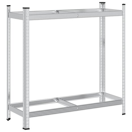 Bandenrek 2-laags 110x40x109 cm staal zilverkleurig 2