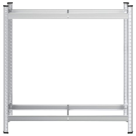 Bandenrek 2-laags 110x40x109 cm staal zilverkleurig 4