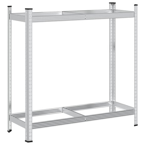 Bandenrek 2-laags 110x40x109 cm staal zilverkleurig 6
