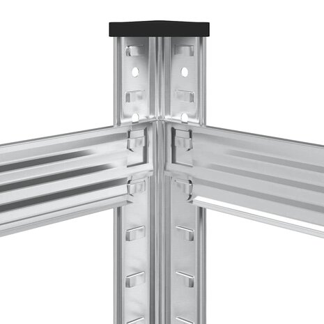 Bandenrek 2-laags 110x40x109 cm staal zilverkleurig 9
