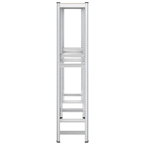 2-laags bandenrekken 2st 110x40x180cm staal&bewerkt hout zilver 5