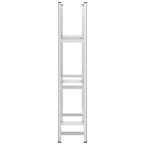 Bandenrek 3-laags 110x40x200 cm staal zilverkleurig 5