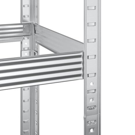 Bandenrek 3-laags 110x40x200 cm staal zilverkleurig 8