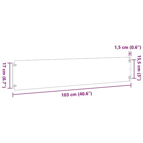Gazonranden 10 st 20x103 cm koudgewalst staal wit 9