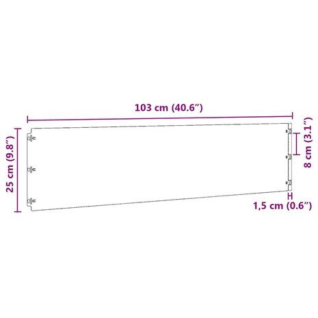 Gazonranden 10 st 25x103 cm koudgewalst staal wit 9