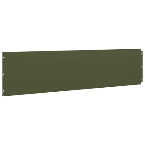 Gazonranden 10 st 25x103 cm koudgewalst staal olijfgroen 6
