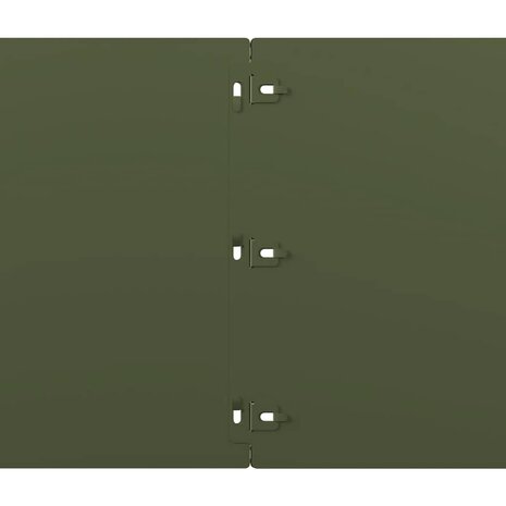 Gazonranden 10 st 25x103 cm koudgewalst staal olijfgroen 7