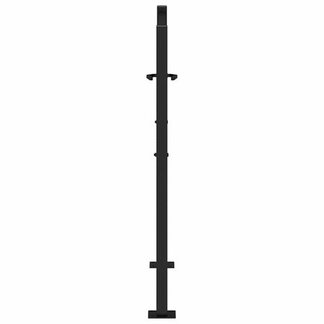 Poort met sporenontwerp 105x106 cm staal zwart 5