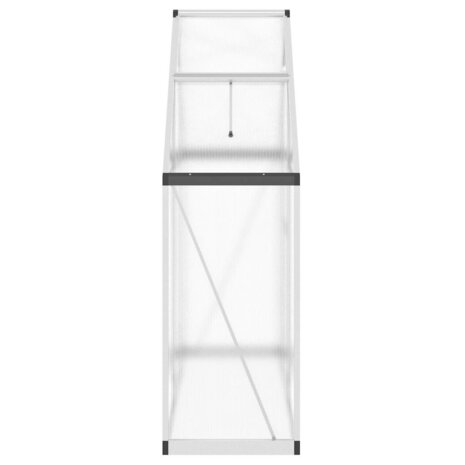 Tuinkas met basisframe 169x58x195 cm aluminium zilverkleurig 4