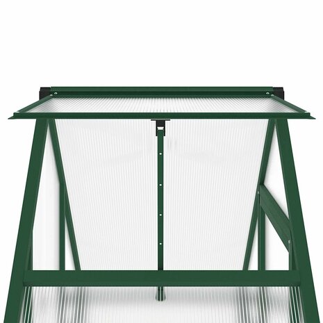 Tuinkas met basisframe 169x58x195 cm aluminium groen 9
