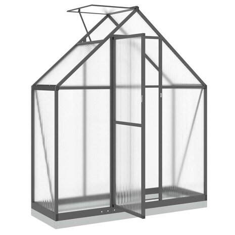 Tuinkas met basisframe 169x58x202 cm aluminium antracietkleurig 6