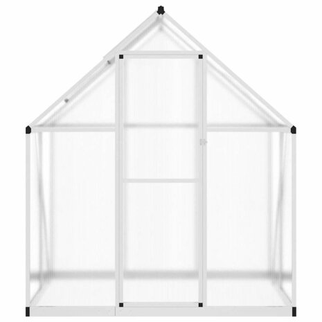 Tuinkas met basisframe 169x114x195 cm aluminium zilverkleurig 3