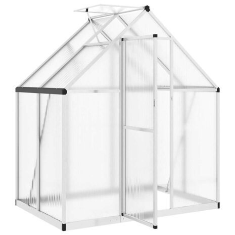 Tuinkas met basisframe 169x114x195 cm aluminium zilverkleurig 6