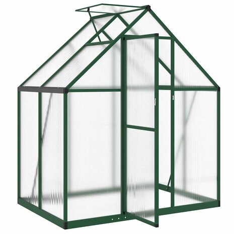 Tuinkas met basisframe 169x114x195 cm aluminium groen 6