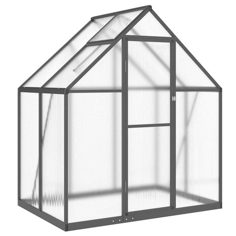 Tuinkas met basisframe 169x114x195 cm aluminium antracietkleur 2