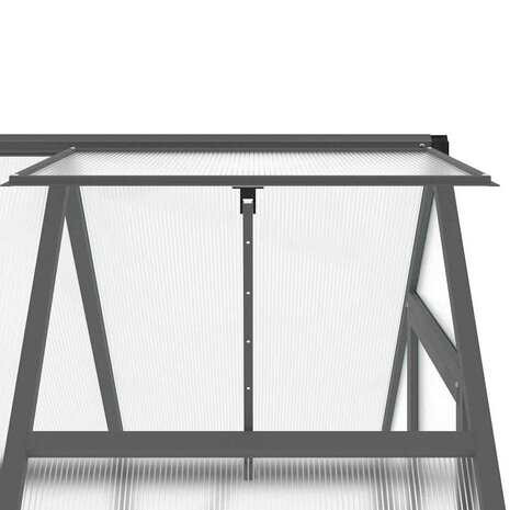 Tuinkas met basisframe 169x114x195 cm aluminium antracietkleur 9
