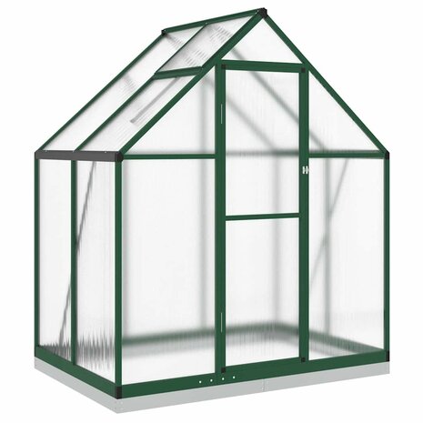 Tuinkas met basisframe 169x114x202 cm aluminium groen 2