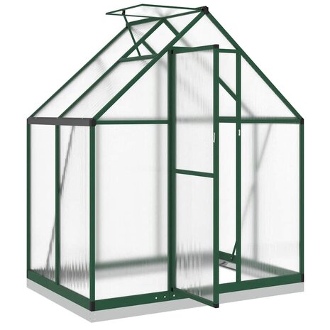 Tuinkas met basisframe 169x114x202 cm aluminium groen 6
