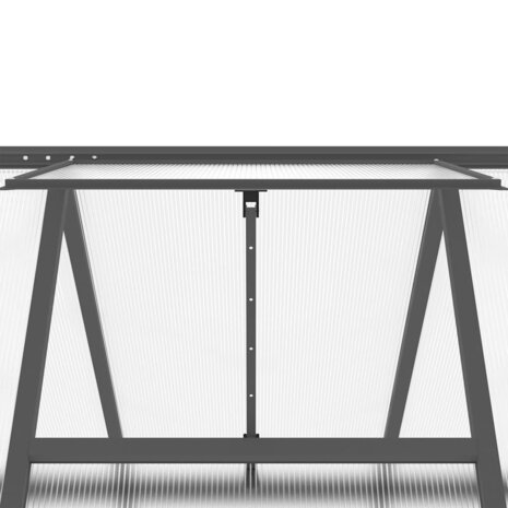 Tuinkas met basisframe 169x169x202 cm aluminium antracietkleur 9