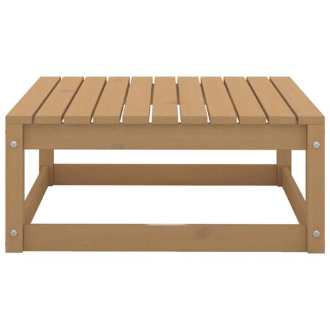 Tuinvoetenbank 70x70x30 cm massief grenenhout honingbruin 2