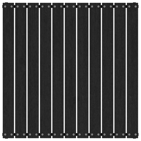 Tuinvoetenbank 70x70x30 cm massief grenenhout zwart 3