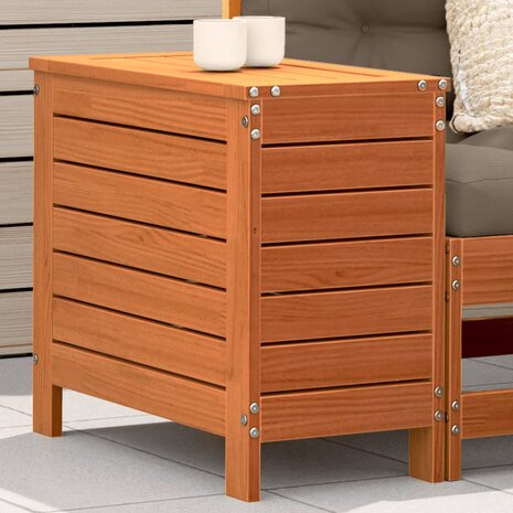 Tuinvoetenbank 62x31,5x52 cm massief grenenhout wasbruin 1