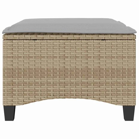 Tuinkrukken met kussens 2 st 55x55x36 cm poly rattan beige 4
