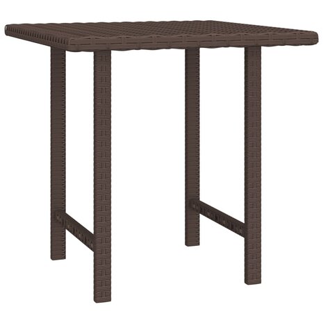 Tuinbijzettafels 3 st poly rattan bruin 4