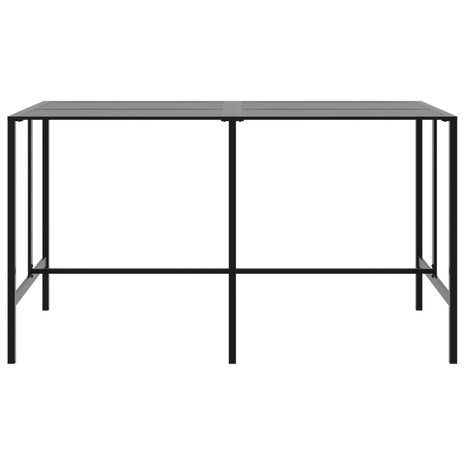 Bartafel 200x100x110 cm gepoedercoat staal zwart 3