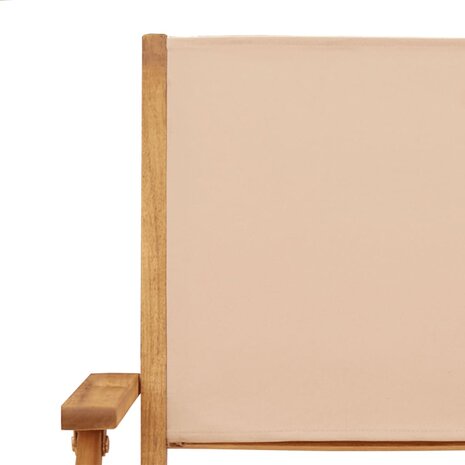 3-delige Bistroset stof en massief hout beige 9