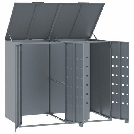 Containerberging voor 2 containers 138x79x117 cm staal grijs 8