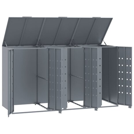 Containerberging voor 3 containers 207x79x117 cm staal grijs 8