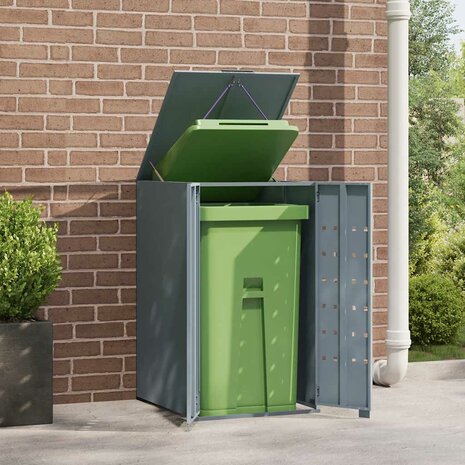 Containerberging voor 1 container 69x79x117 cm staal grijs 3