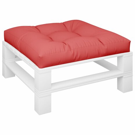 Palletkussen 80x80x12 cm stof rood 3