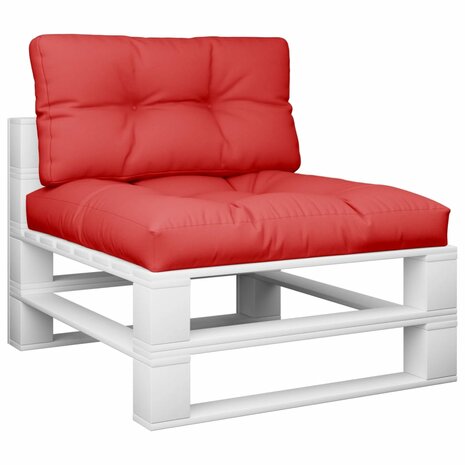 Palletkussens 2 st stof rood 3