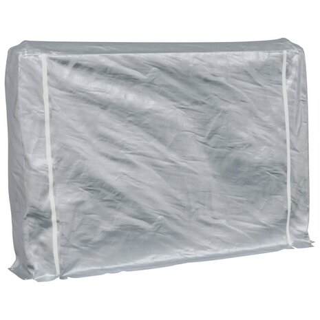 Haardhoutrek met regenhoes 200x25x150 cm gegalvaniseerd staal 2