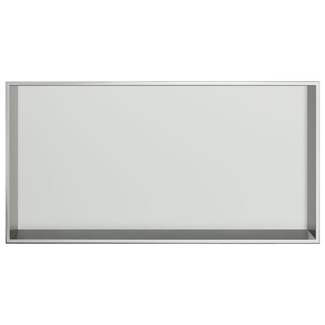 Douchenis 62x32x9 cm roestvrijstaal geborsteld zilverkleurig 4