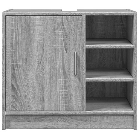 Wastafelkast 63x29x55 cm bewerkt hout grijs sonoma eikenkleurig 4