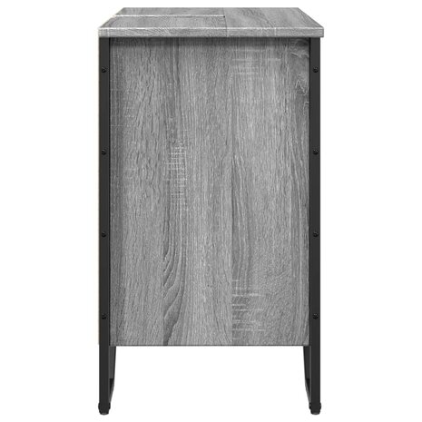 Wastafelkast 60x35x60 cm bewerkt hout grijs sonoma eikenkleurig 5
