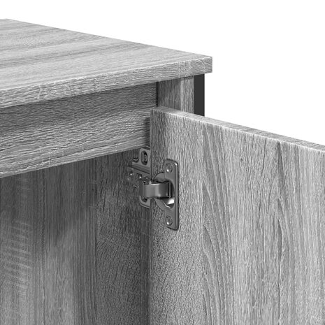 Wastafelkast 60x35x60 cm bewerkt hout grijs sonoma eikenkleurig 7