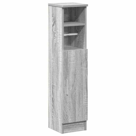 Badkamerkast met rolhouder 20,5x22x90 cm grijs sonoma eiken 2