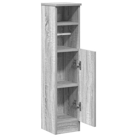 Badkamerkast met rolhouder 20,5x22x90 cm grijs sonoma eiken 5