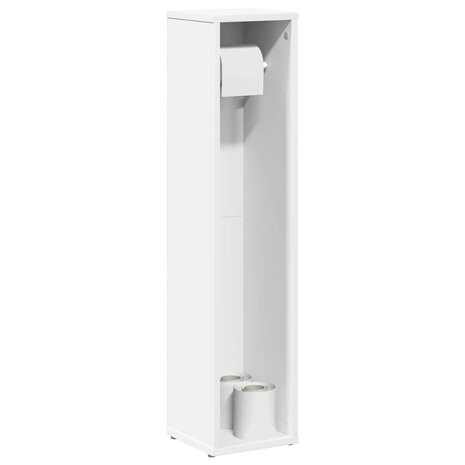 Badkamerkast met rolhouder 20,5x20x90 cm wit 1